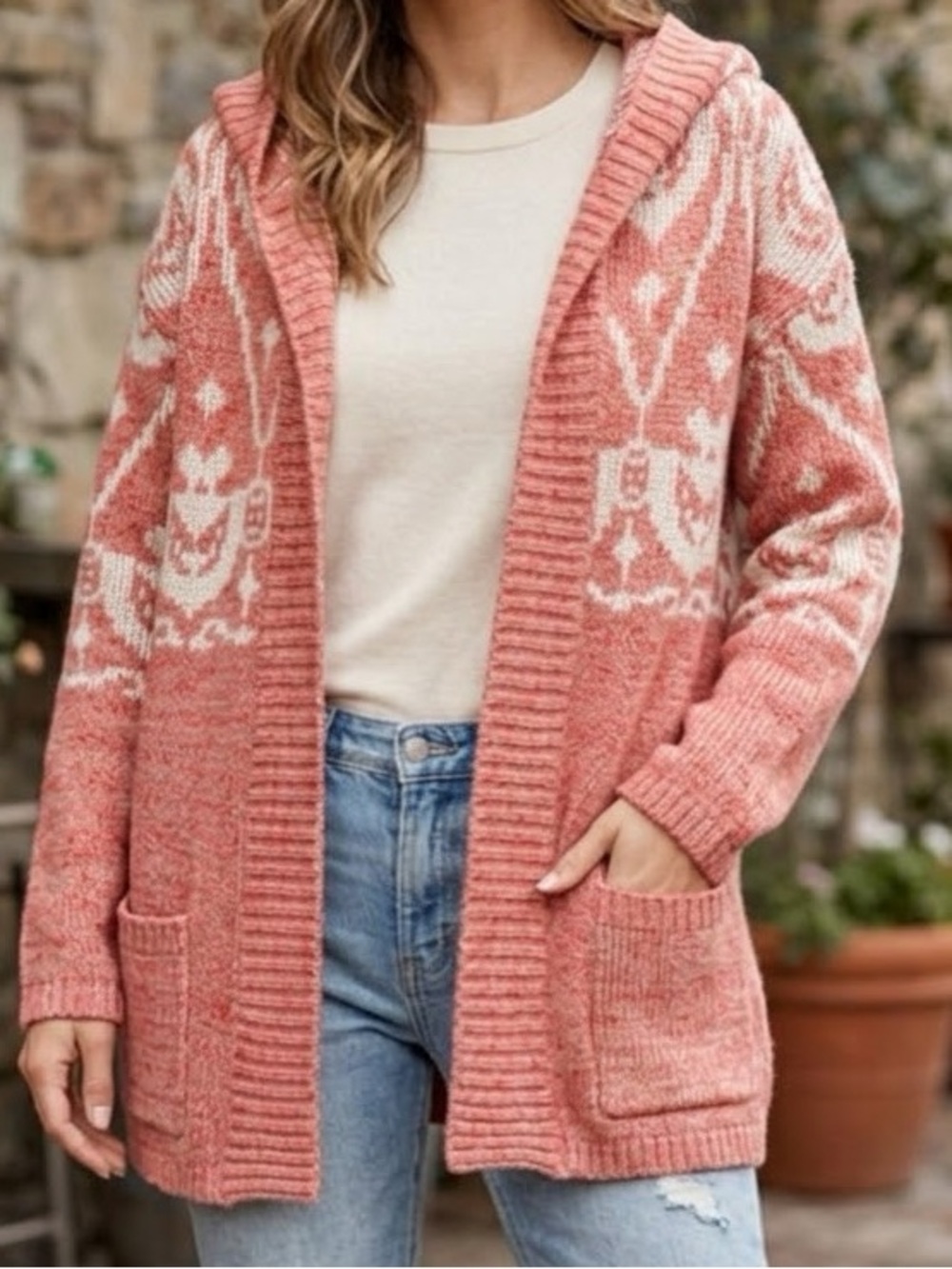 Mr Love VIntage Patterned Hooded Sweater